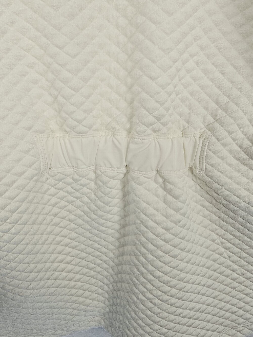 New Balance Quilted Ivory L Sleeve Mock Turtleneck Pull Over Sweatshirt Ladies M - Picture 10 of 12